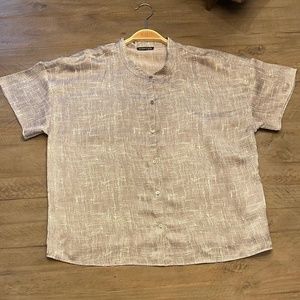 Eileen Fisher Silk Cotton Blouse - Size Large